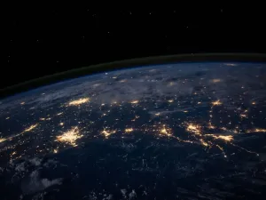 earth from space at night
