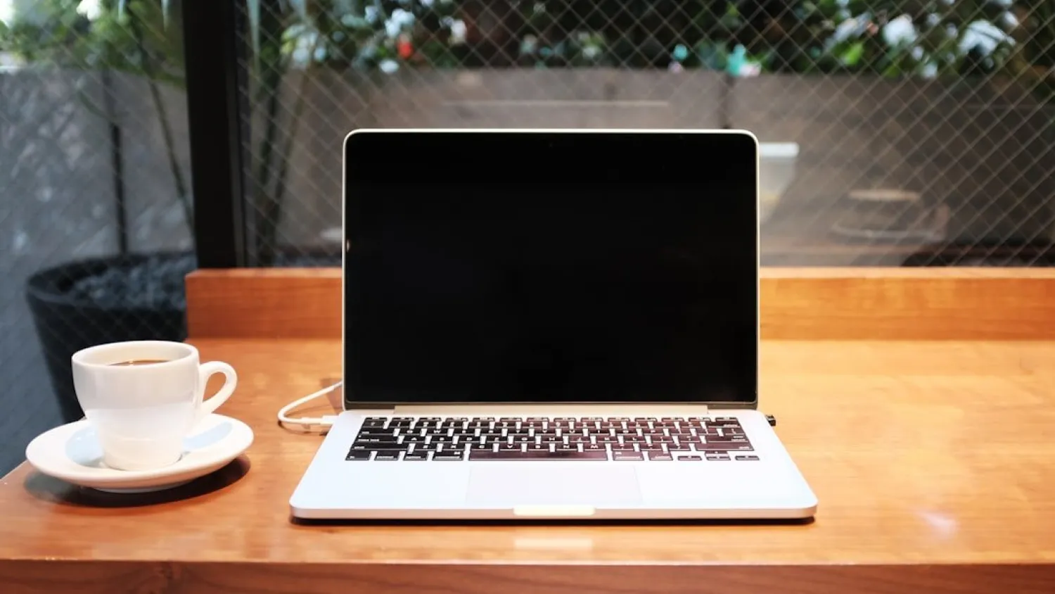 Laptop at a table